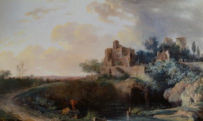 Landschap, 1767 door Louis Gabriel Moreau